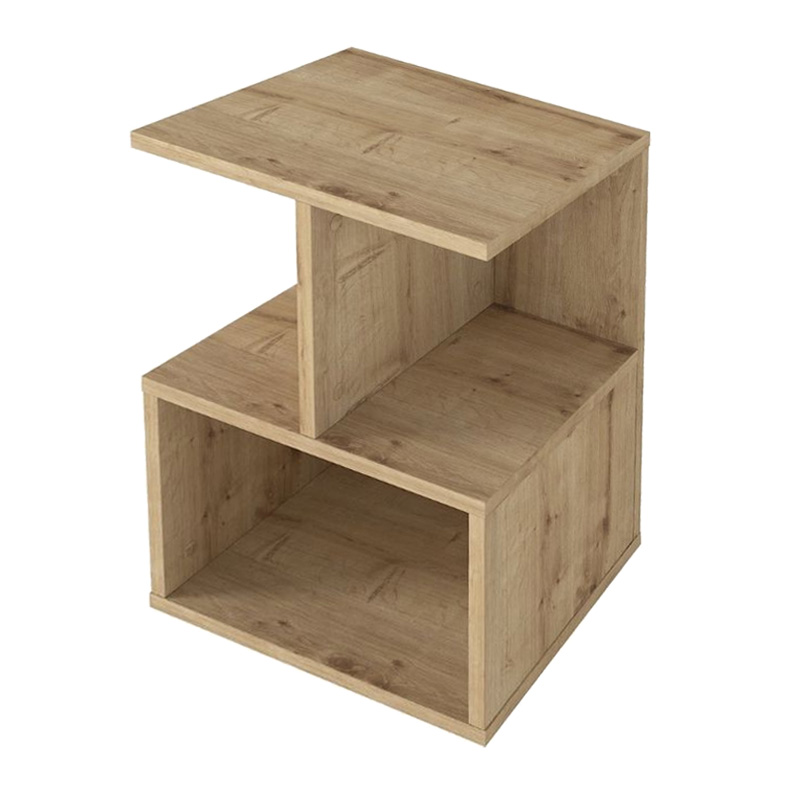 Κομοδίνο - Τραπεζάκι βοηθητικό Entiero Megapap χρώμα sapphire oak 39,8x35x54,6εκ.