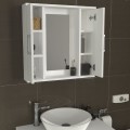Melamine bathroom mirror Surra Megapap color white 65x15.3x65cm.