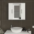 Melamine bathroom mirror Surra Megapap color white 65x15.3x65cm.