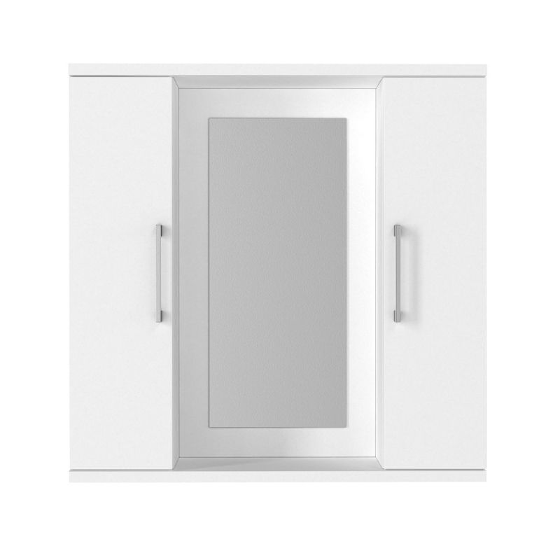 Melamine bathroom mirror Surra Megapap color white 65x15.3x65cm.