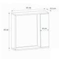 Melamine bathroom mirror Deal Megapap color white 65x15.3x65cm.