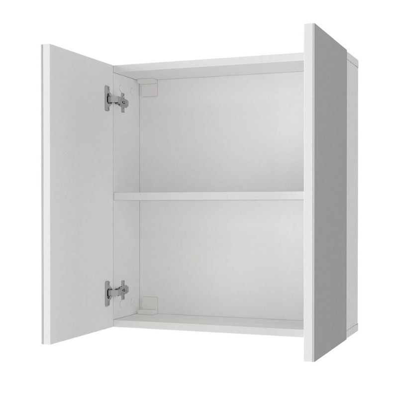 Melamine bathroom mirror Binary Megapap color white 60x17.2x65cm.