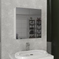 Melamine bathroom mirror Binary Megapap color white 60x17.2x65cm.