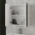 Melamine bathroom mirror Binary Megapap color white 60x17.2x65cm.
