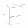 Melamine bathroom mirror Binary Megapap color white 60x17.2x65cm.