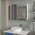 Melamine bathroom mirror Binary Megapap color white 75x17.2x65cm.
