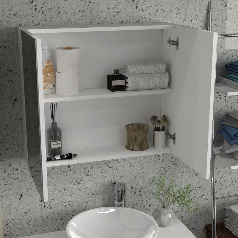 Melamine bathroom mirror Binary Megapap color white 75x17.2x65cm.