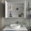 Melamine bathroom mirror Binary Megapap color white 75x17.2x65cm.