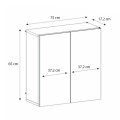 Melamine bathroom mirror Binary Megapap color white 75x17.2x65cm.