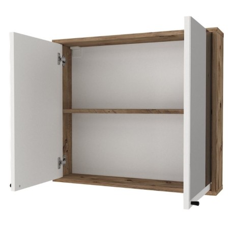 Melamine bathroom mirror Lilian Megapap color atlantic pine 75x14.6x65cm.
