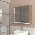 Melamine bathroom mirror Lilian Megapap color atlantic pine 75x14.6x65cm.