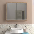Melamine bathroom mirror Lilian Megapap color atlantic pine 75x14.6x65cm.