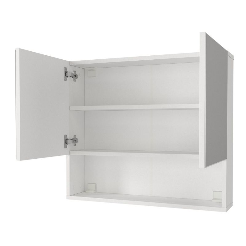 Melamine bathroom mirror Trama Megapap color white 75x16.8x65cm.