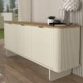 Μπουφές Bohema Megapap χρώμα ivory - sepet oak 180x47x76,6εκ.