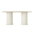 Τραπέζι Bohema Megapap χρώμα ivory - sepet oak 180x90x77,7εκ.