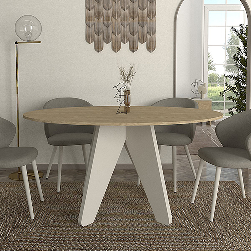 Rota Megapap melamine dining table in rota oak - sandstone color 150x90x75cm.