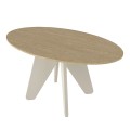 Rota Megapap melamine dining table in rota oak - sandstone color 150x90x75cm.