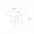Rota Megapap melamine dining table in rota oak - sandstone color 150x90x75cm.