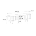 Έπιπλο τηλεόρασης Gemma Megapap χρώμα sepet oak 150x35x46,7εκ.