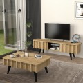 Gemma Megapap melamine coffee table in sepet oak color 90x59.6x36.8cm.