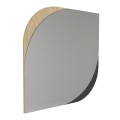 Lava Megapap melamine mirror in rota oak - anthracite color 70x2.2x70cm.