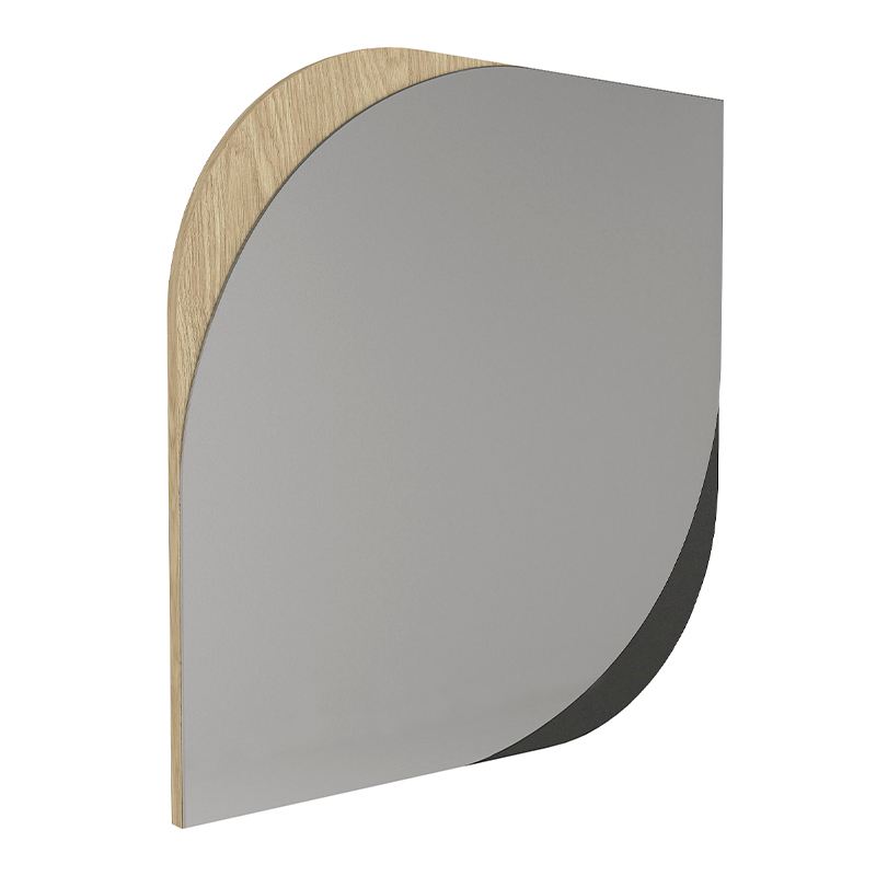 Lava Megapap melamine mirror in rota oak - anthracite color 70x2.2x70cm.