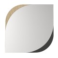 Lava Megapap melamine mirror in rota oak - anthracite color 70x2.2x70cm.