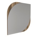Lava Megapap melamine mirror in walnut color 70x2.2x70cm.