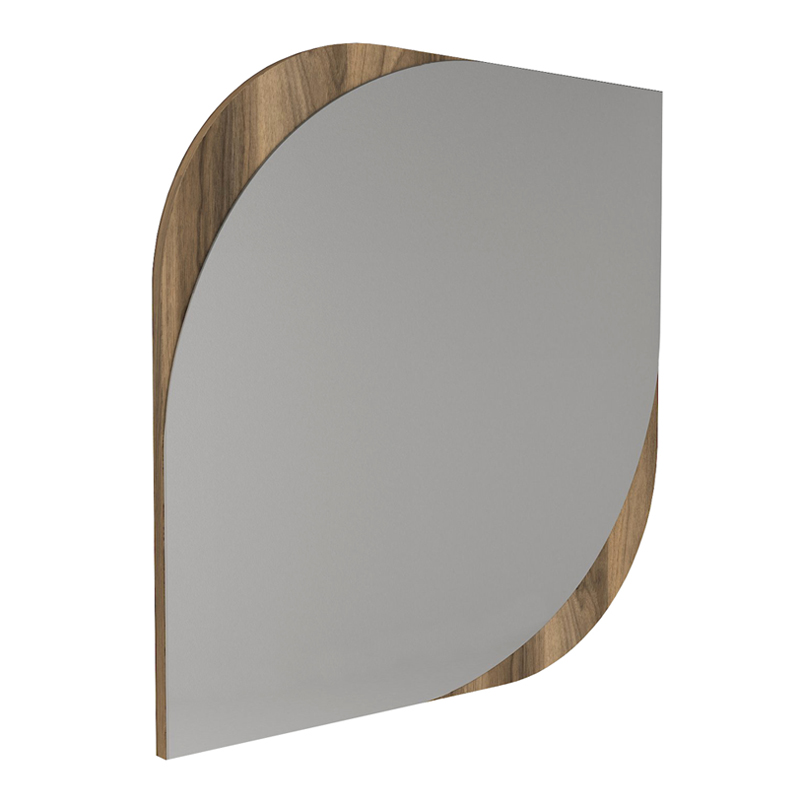 Lava Megapap melamine mirror in walnut color 70x2.2x70cm.