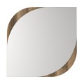 Lava Megapap melamine mirror in walnut color 70x2.2x70cm.