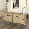 Lava Megapap melamine console in rota oak - anthracite color 150x44.6x76cm.