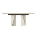 Sevilla Megapap melamine dining table in sandstone - travertine color 180x90x75cm.