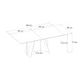 Sevilla Megapap melamine dining table in sandstone - travertine color 180x90x75cm.