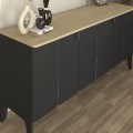 Pedro Megapap melamine console in anthracite - rota oak color 150x45x75cm.