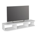 Έπιπλο τηλεόρασης επιτοίχιο Bask Megapap με LED χρώμα λευκό 120x29,6x19,2εκ.