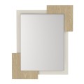Selinos Megapap melamine mirror in sandstone - rota oak color 65x2.2x85cm.
