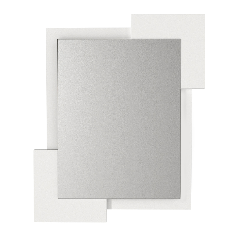 Selinos Megapap melamine mirror in white color 65x2.2x85cm.