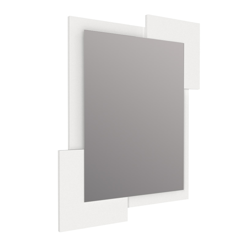 Selinos Megapap melamine mirror in white color 65x2.2x85cm.