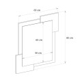 Selinos Megapap melamine mirror in white color 65x2.2x85cm.