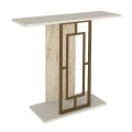 Alderas Megapap melamine dresuar in white - travertine - gold color 90x29.6x76.8cm.