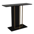 Brandy Megapap melamine dresuar in black - black marble - gold color 90x29.6x76.8cm.
