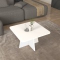 Sugar Megapap melamine coffee table in white color 60x60x36.8cm.