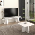 Sugar Megapap melamine coffee table in white color 60x60x36.8cm.