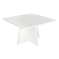 Sugar Megapap melamine coffee table in white color 60x60x36.8cm.