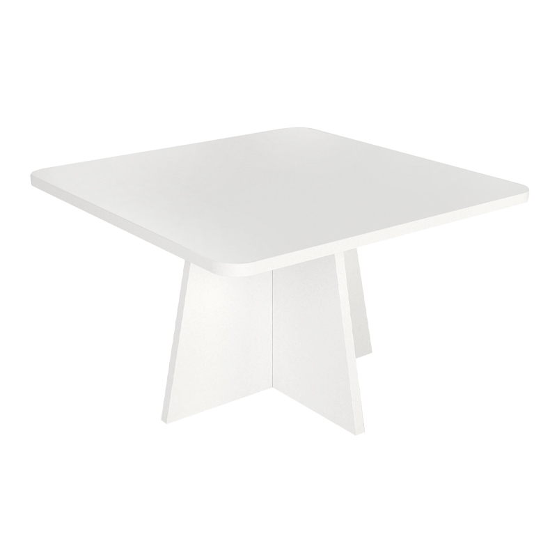 Sugar Megapap melamine coffee table in white color 60x60x36.8cm.