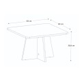 Sugar Megapap melamine coffee table in white color 60x60x36.8cm.