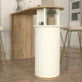 Bohema Megapap melamine bar table in sepet oak - ivory color 150x51.6x101.8cm.