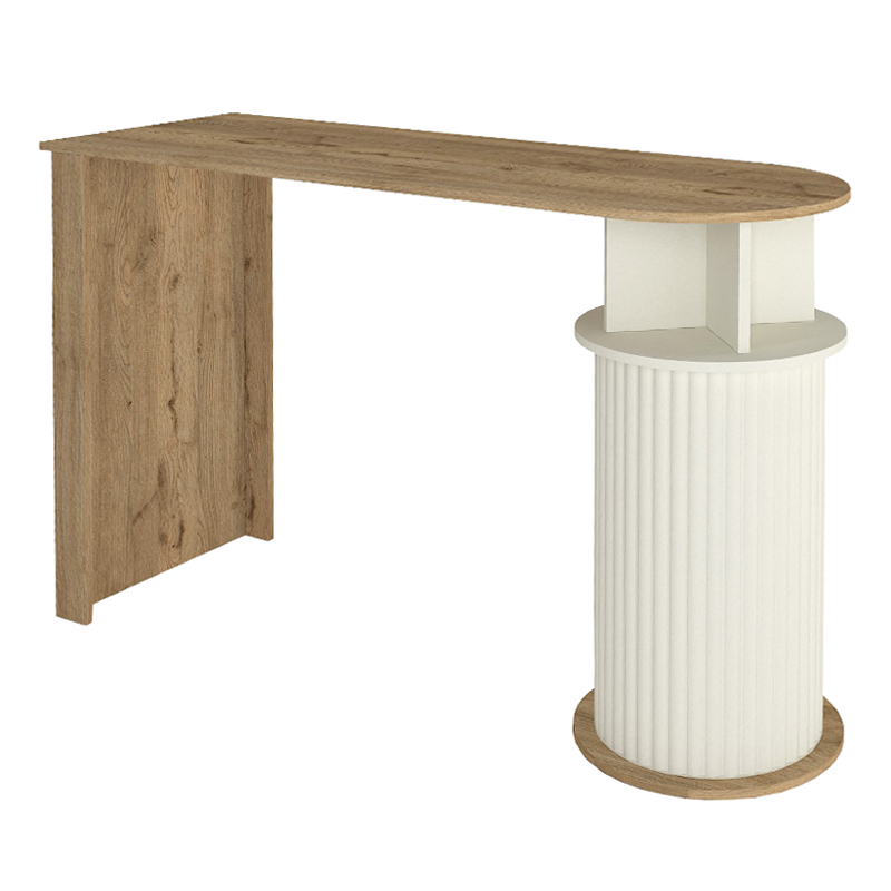 Bohema Megapap melamine bar table in sepet oak - ivory color 150x51.6x101.8cm.