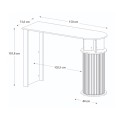 Bohema Megapap melamine bar table in sepet oak - ivory color 150x51.6x101.8cm.