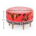 Milano Megapap fabric stool multicolor 65x65x40cm.